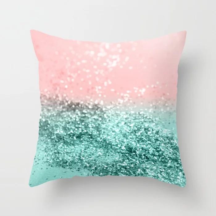 Милая красочная наволочка с декоративным узором для гостиной, спальни, квадратная наволочка с подушкой