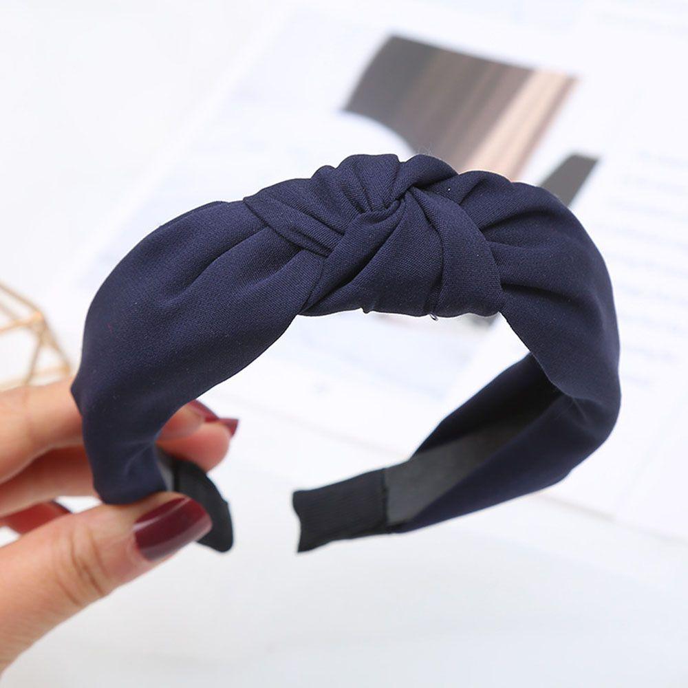 Цветной узел, широкий боковой аксессуар для волос, головной убор, обруч для волос, повязка на голову для женщин и девочек, повязка на голову