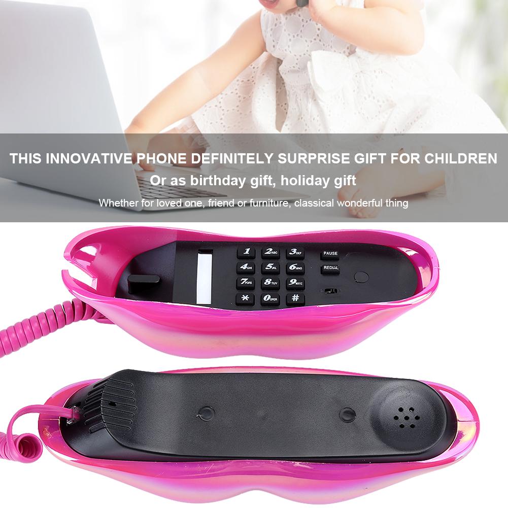 Телефон в форме губ, красный телефон, многофункциональный проводной стационарный телефон, настольный проводной телефон для дома, отеля, офиса, для украшения