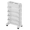 Movable Bookshelf Large Capacity Rotatable Removable Plastic Practical Rolling Organization Shelf 5