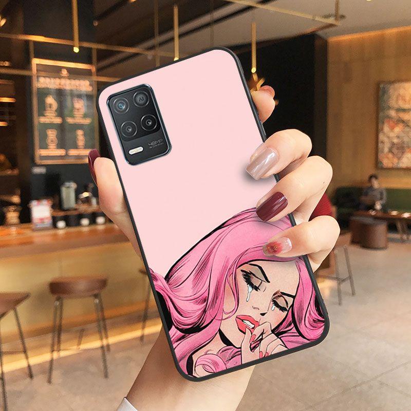 Чехол для телефона Funda Cartoon Crying Girl Face для oppo Realme 8Pro 6PRO 6i 7pro 9i 9pro C11 C21Y C21 C25Y C25S C3 Q3S XT Case coque
