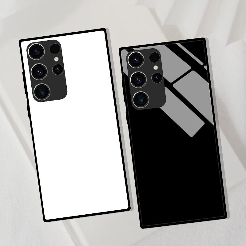 Чехол-крышка для Samsung S24 S23 Ultra, чехлы из закаленного стекла для Samsung Galaxy S22 S21 S20 S23 Plus FE, роскошный жесткий бампер с задней панелью