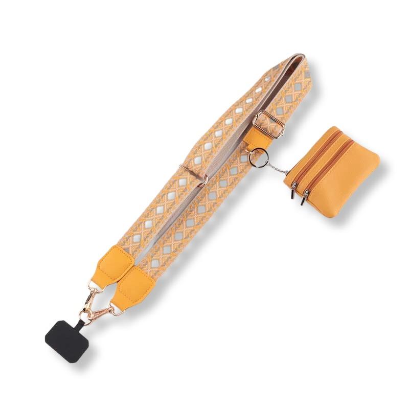Eryi Detachable Cross Strap Phone Lanyard Zippered Pouch Adjustable Perforation-Free Design Customizable Logo 17 Colors 120cm