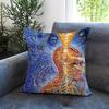 A-Alex GreyS Art Cushion Cover Comfortable Reversible Pillow Cover Ideal for Car Sofa Bedroom & Beyond