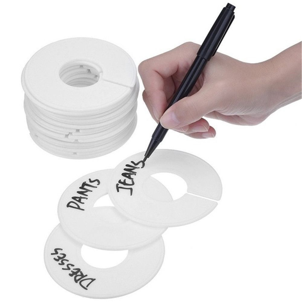 Пустое кольцо с маркировкой размера, бирки для одежды, подвесной органайзер, разделители размеров одежды, круглые вешалки