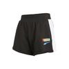 Logo Print Sports Spliced Knit Shorts Women Bottoms Black 534119-01
