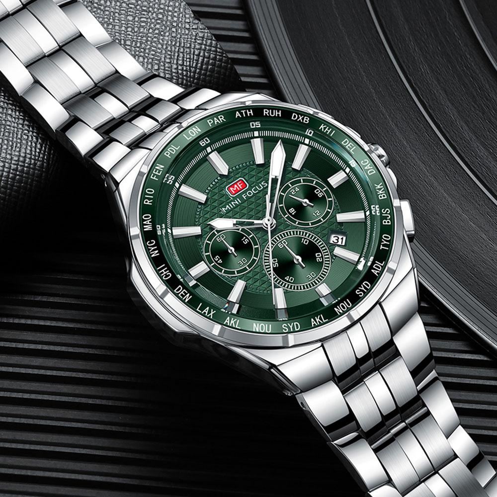 Casual Men's Quartz Watch Chronograph Calendar Luminous Waterproof Elegant Business Watches