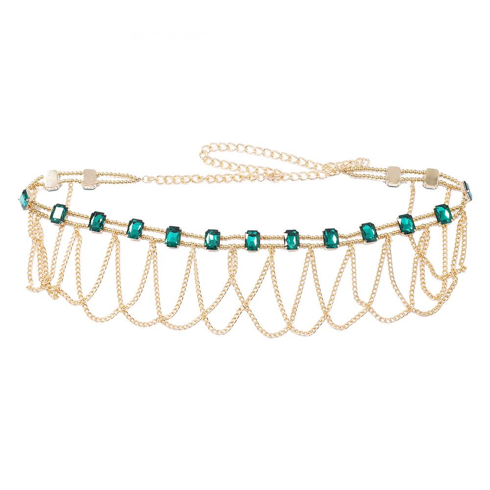 Tassel Waist Chain, Exotic Multi-Layer Diamond Waist Chain, Dance Performance Accessories