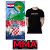 Croatia Croatian Flag MMA Kick Boxing UFC Muay Thai T-Shirt Graphic Retro Vintage 3D Print Men Women Unisex Short Sleeve Round Neck