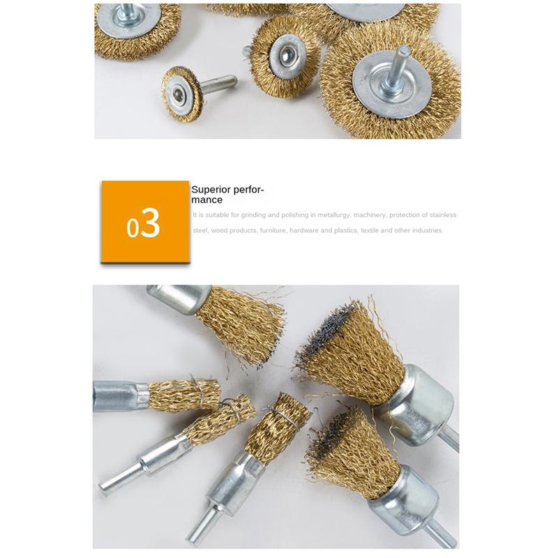 AEE2-Wire Brushes, Abrasive Wire Wheel Brushes Are Suitable For Electric Drill Rotary Tools, Wood Polishing, Deburring