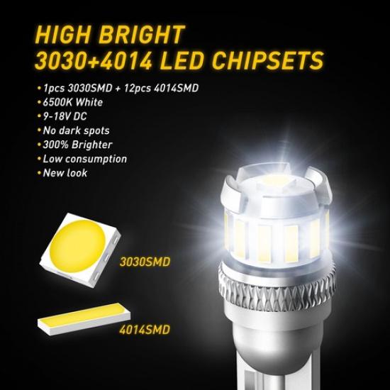 AUXITO T10 LED License Plate Light 6000K Bulbs Super White Bright 168 2825 194 C