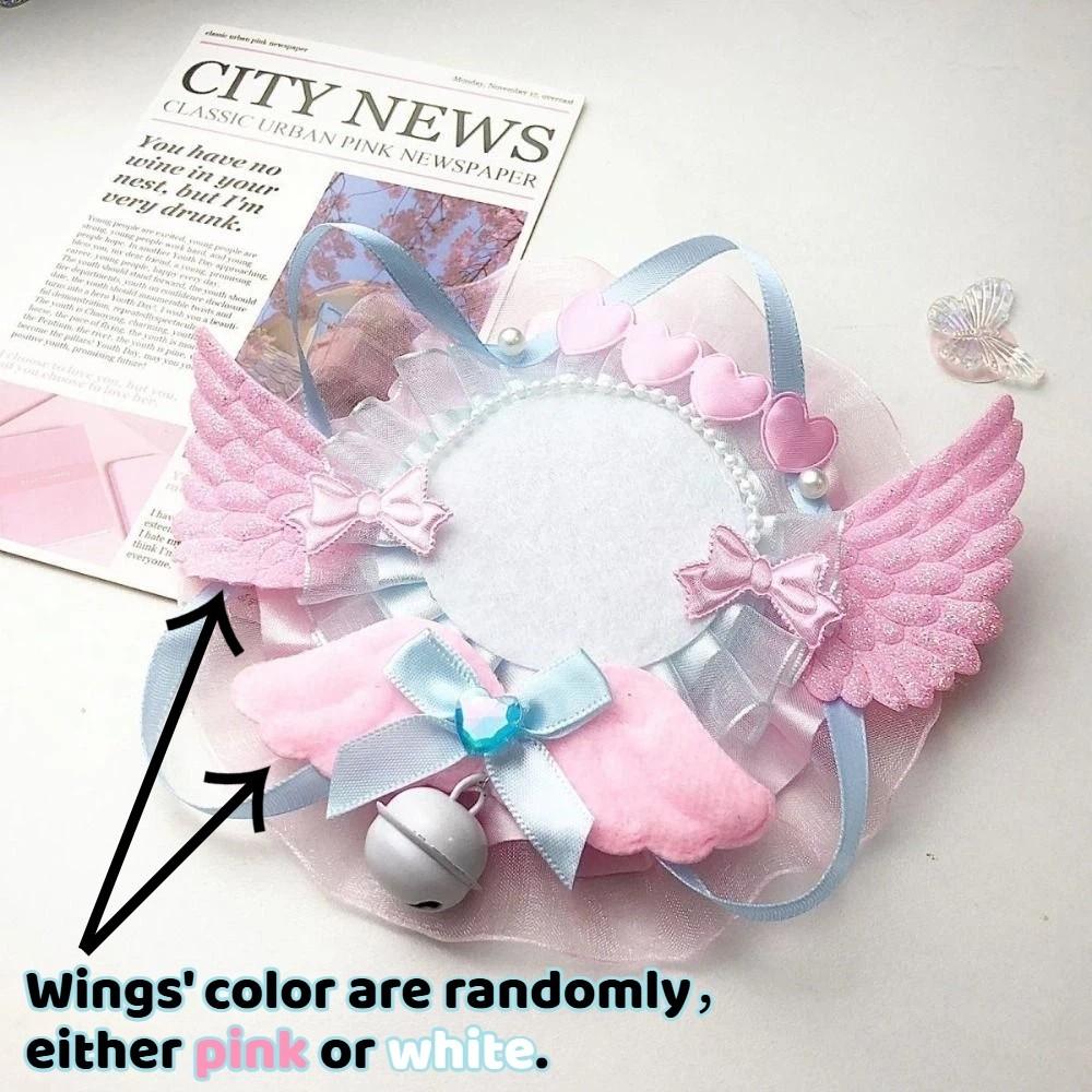 Lovely Lace Magnetic Anime Badge Holder Heart Bear Pins Display Base Bell Bow Ornate Ribbon Badge Flower Ita Bag Accessories