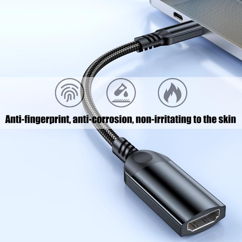 Type C To HDTV-compatible Converter Cable 4096x2160 60Hz/30hz 4K Output For USB C Laptops And Displays