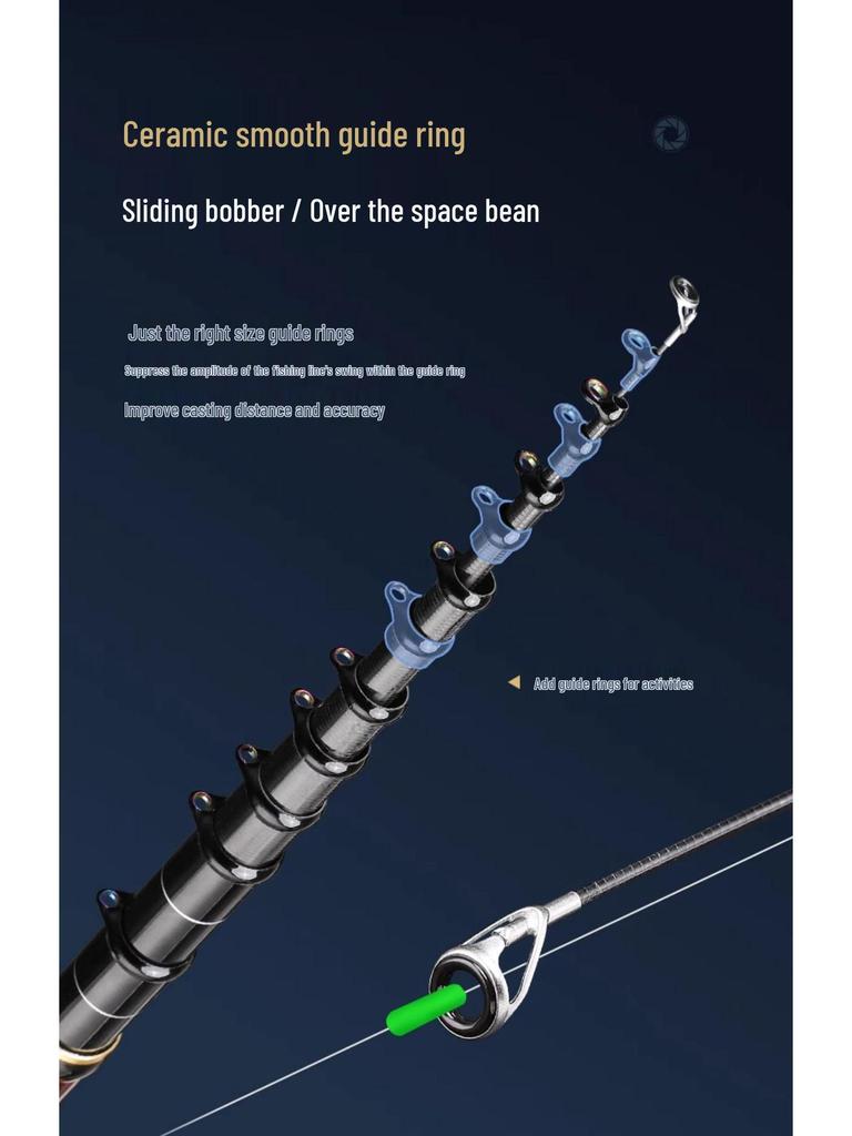 Xinda 19-Tone Wheat Fishing Rod Set - Front Casting Lure Rod with Three-Position No-Cut Line and Reel Seat.