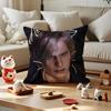 Heart Pink Leon KKennedy Cushion Cover Silky Short Plush with Invisible Zipper Dustproof Sofa Pillow Cover for Home Decor