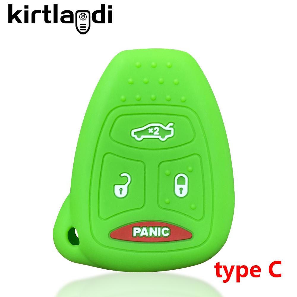 Силиконовый чехол для ключа для Chrysler Voyager Pacifica 300c PT Cruiser Dodge Caliber Avenger Jeep Grand Cherokee Compass Patriot