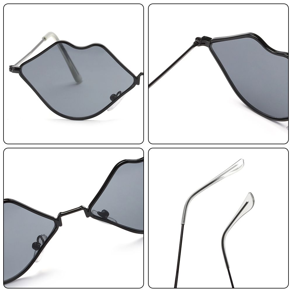 Sexy Hot Metal Women's Sunglasses Lips Shape Sunglasses Small Frame Sunglasses