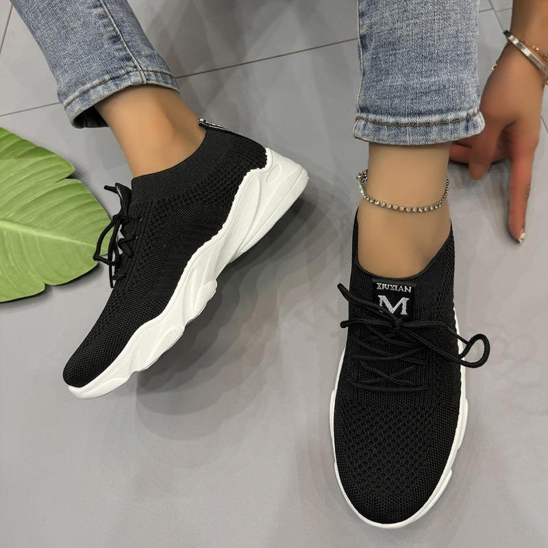 Обувь для женщин 2024 года, модная женская сетчатая вулканизированная обувь, дышащие женские кроссовки на низком каблуке, на шнуровке, женская повседневная обувь для активного отдыха