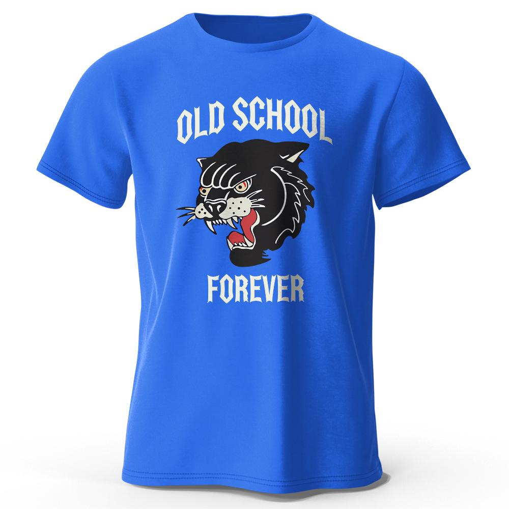 Классическая мужская футболка Old School Forever с принтом в винтажном стиле для лета, топы, футболки, уличная мода