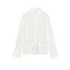 Spring New Women's Clothing Isn Style Bow Tie Drape Loose Long Sleeves Lapel Casual Shirt Tops 2298057