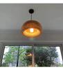 Rustic Wheat Fiber Pendant Light Natural Woven Ceiling Hanging Lamp with Handcrafted Texture Boho Farmhouse Overhead Lighting Fixture for Kitchen
