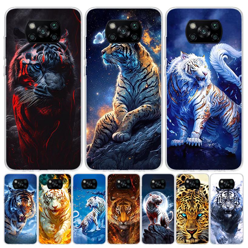 Ferocious Tiger Animal Case Phone Cover for Xiaomi Redmi Note 10 9 9S 8 8T 7 5 Pro Mi 12T 11T 10T 9T 12 11 Lite A3 A2 Trend Fund