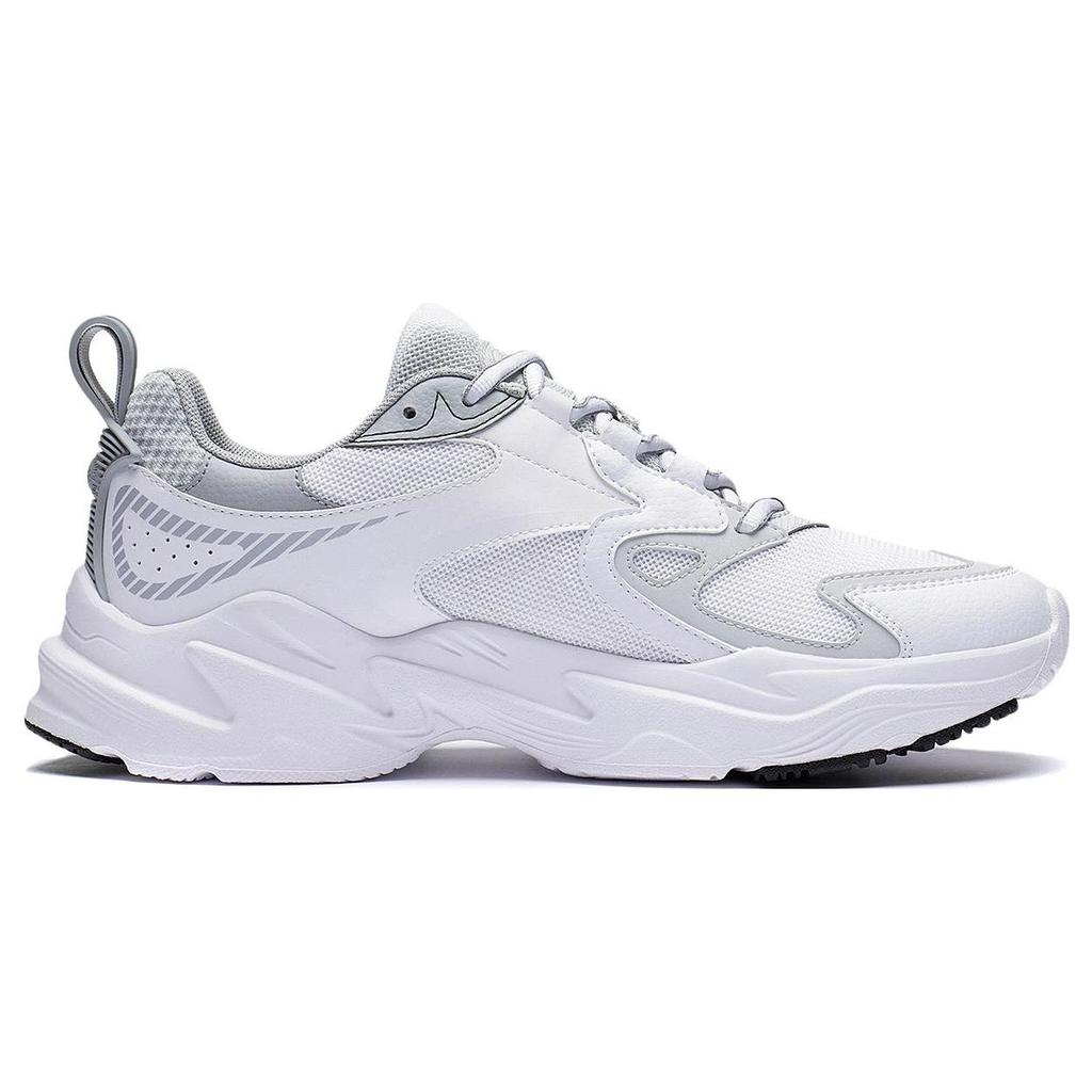 Li Ning Meteor Non-Slip Shock Absorbing Durable Low-Top Running Shoes Men Sneakers White Gray ARXT009-4