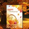 1pc Festival Garden Flag - Thanksgiving Themed Background Cloth Hanging Flag for Outdoor Holiday Decorations