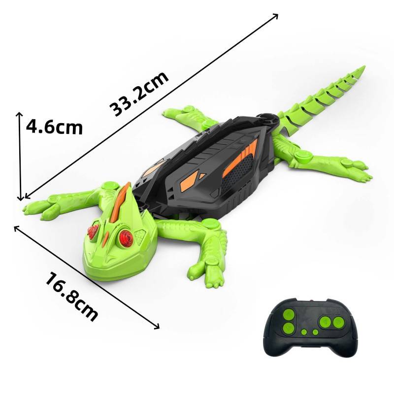 Wireless Remote Control Wall Climbing Lizard Toy With Led Design For Kids