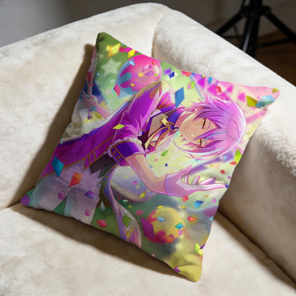 Trendy KKamishiro Ruiing Cushion Cover Soft Decorative Pillow Case Suitable for Bedroom Sofa Car Travel Use