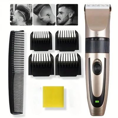 Мужской парикмахерский триммер для бороды Перезаряжаемая машинка для стрижки волос Керамическое лезвие Низкий уровень шума Взрослый Ребенок Стрижка Профессиональная машинка для стрижки волос