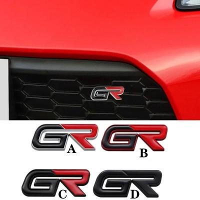 Наклейка на переднюю решетку радиатора с логотипом GR для Land/Cruiser Yaris Camry Vios Corolla 4runner, наклейка на багажник автомобиля