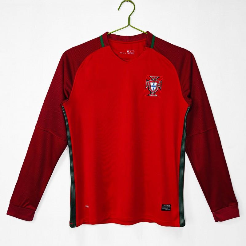Vintage Portugal National Team Soccer Jersey Short Sleeve Retro Football Shirt Unisex Adult Sportswear