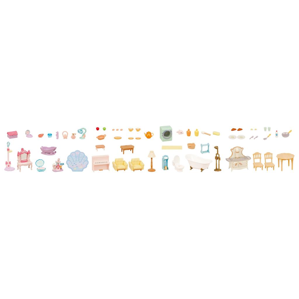 Sylvanian Families Furniture House with Red Roof Deluxe Furniture ST Mark Certification For Ages 3 and Up Toy Dollhouse Sylvanian Families EPOCH [Big