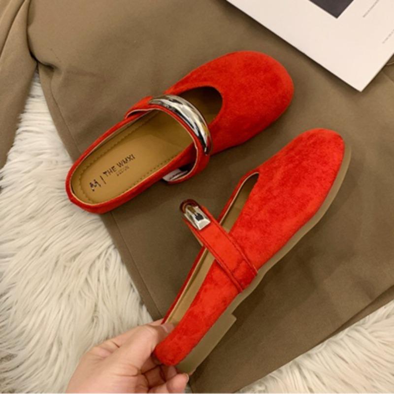 Женские полутапочки 2025 Лето Новые Баотоу Одинарные туфли Дизайнерские Мюли с квадратным носком Плоские тапочки для женщин Туфли Мэри Джейн