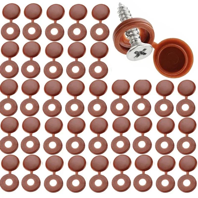 100PCS Plastic Nails Screw Cap Decorative Covers Car Nut Nails Protective Caps Self-tapping Screws Cover Furniture Hardware