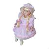 Ceramic Doll In Dress Miniature Porcelain Figure 17.72inch Standing Up for Kids