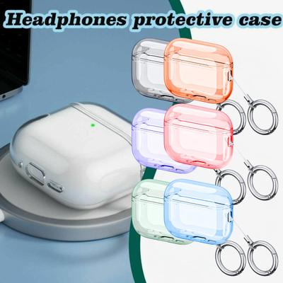 Защитный чехол для наушников для AirPods Pro 3 Зарядный чехол Портативный Ударопрочный Беспроводные наушники Прозрачный ТПУ Чехол Защитник Оболочка Скин