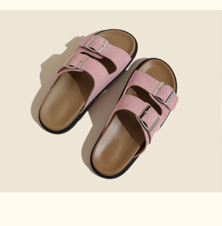 Женские шлепанцы Birkenstock 2024 из натуральной кожи на мягкой подошве, универсальные