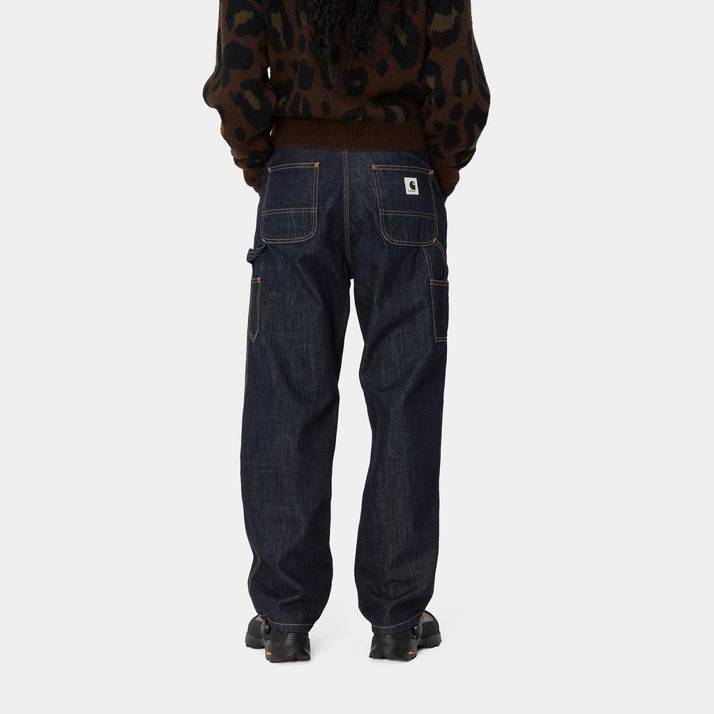Carhartt WIP Fw24 W Brandon Свободные джинсы с одинарным коленом Тройная строчка Ширинка на молнии Квадратная этикетка Женские брюки Синий I034225-01-02