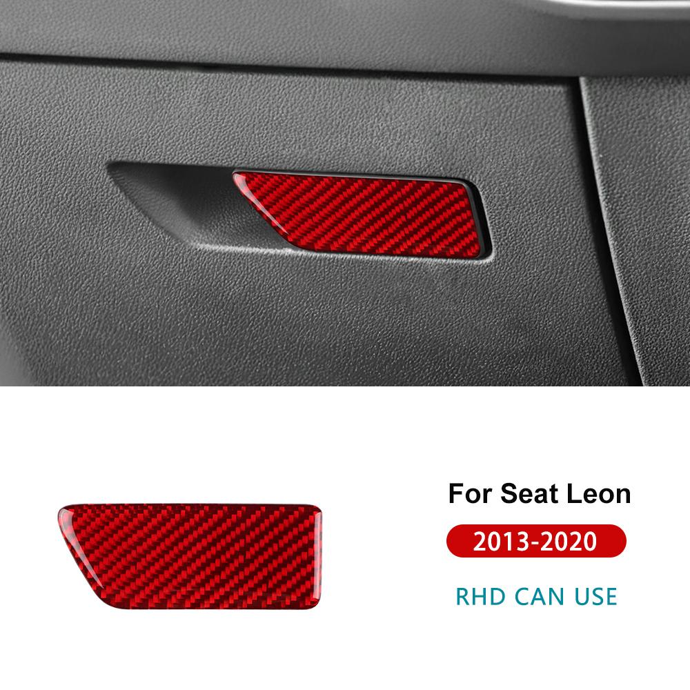 gtxbn6 Real Soft Carbon Fiber Sticker For Seat Leon MK3 2013 2014 2015 2016 2017 2018 2019 2020 LHD RHD Car Front Passenger Box Switch