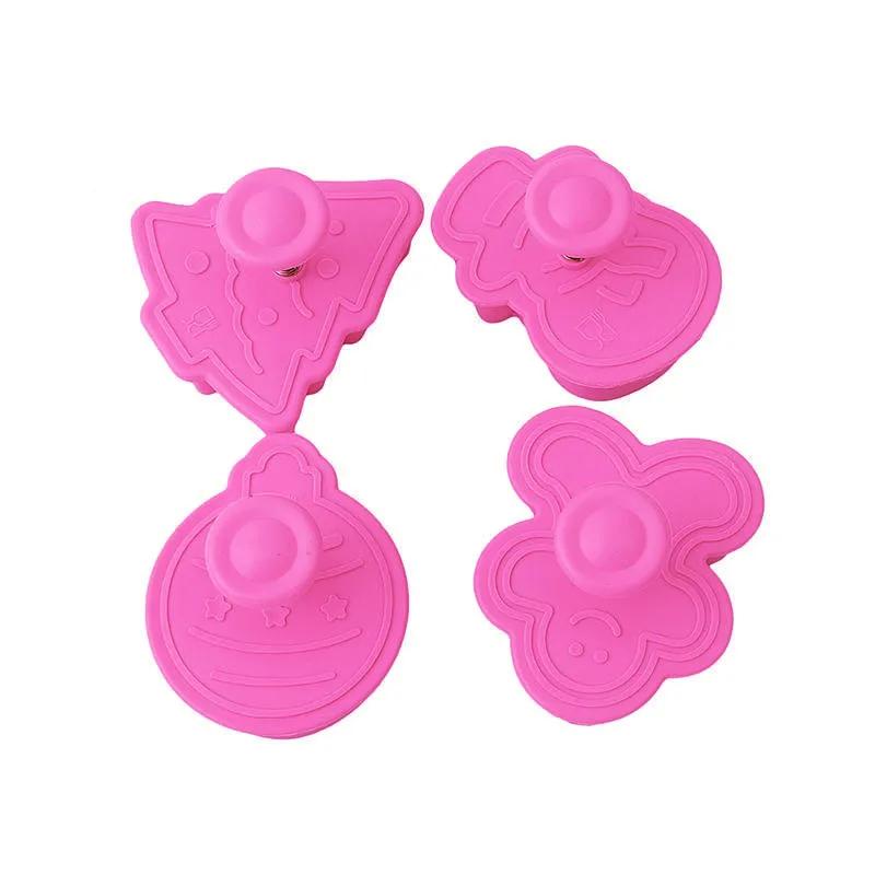 Прямые продажи с фабрики, в наличии, форма для выпечки и украшения тортов, форма для печенья, набор из четырех штук, рождественская весенняя форма