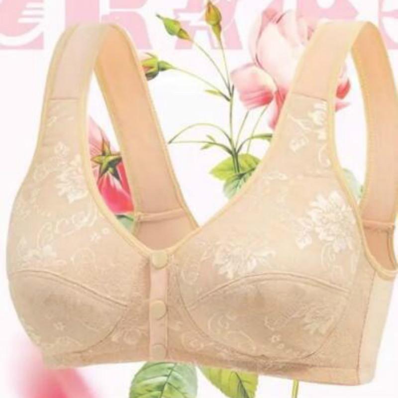 Женский хлопковый бюстгальтер больших размеров, с застежкой спереди