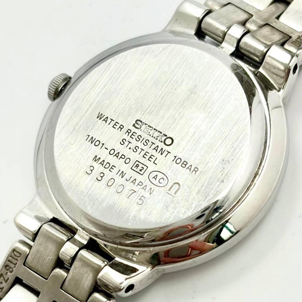 [Хорошее состояние/Новая батарея] Женские часы SEIKO Серебристые 1N01-0AP0 330075