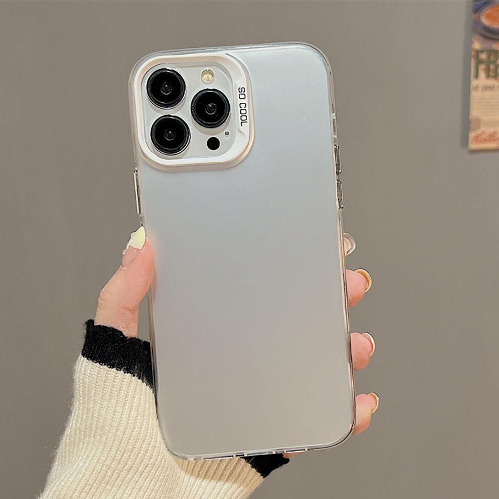 Однотонный цветной серебристый продвинутое чувство применим iPhone15promax чехол для мобильного телефона 14pro простой 13 креативный 11/12