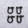 Outdoor Screw Joint Connector Shackle Fob Keychain Hook Solid Carabiner Key Ring D Bow Staples