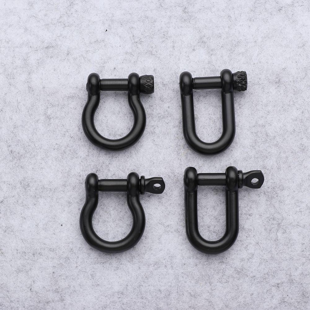 Outdoor Screw Joint Connector Shackle Fob Keychain Hook Solid Carabiner Key Ring D Bow Staples