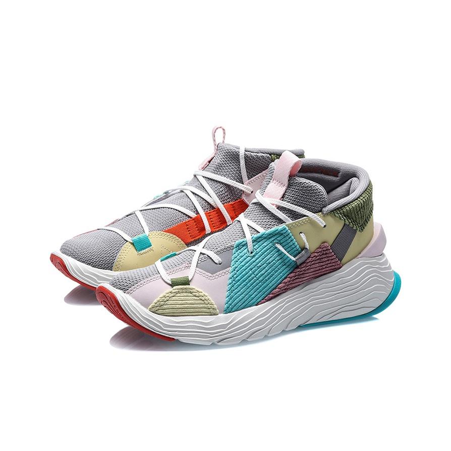 Баскетбольные кроссовки Li Ning Kung Fu Series Winterized Mid женские кроссовки серые желтые зеленые AGBQ084-3