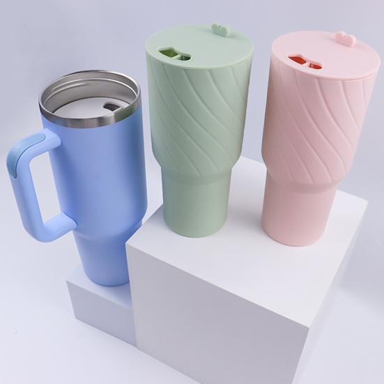 Silicone Cup Liner 2-in-1 Separator for 2 Drinks In 1 Cup Food Grade Silicone Cup Divider Compatible with 40 Oz Cups Reusable Drink Separator