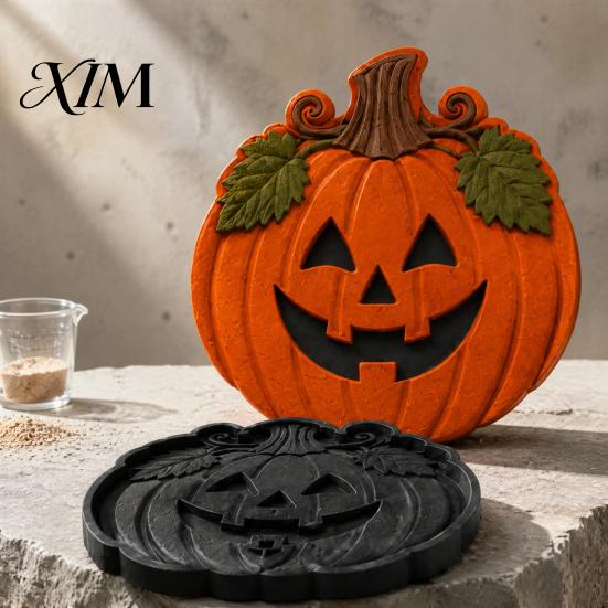Resin Soap Making Mold Halloween Stepping Stone Mold, Reusable Plastic Molds, DIY Cement Durable Casting Form Path Maker for Garden Patio Lawn